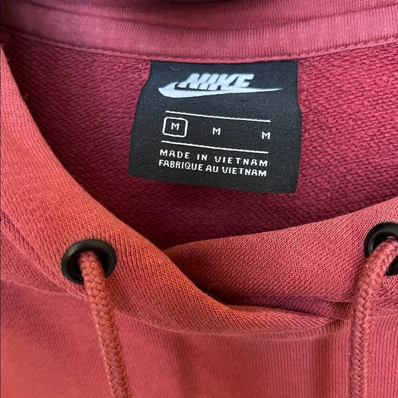 Nike🌿Dusty Dark Pink Hoodie with White Logo - Picture 2 of 2